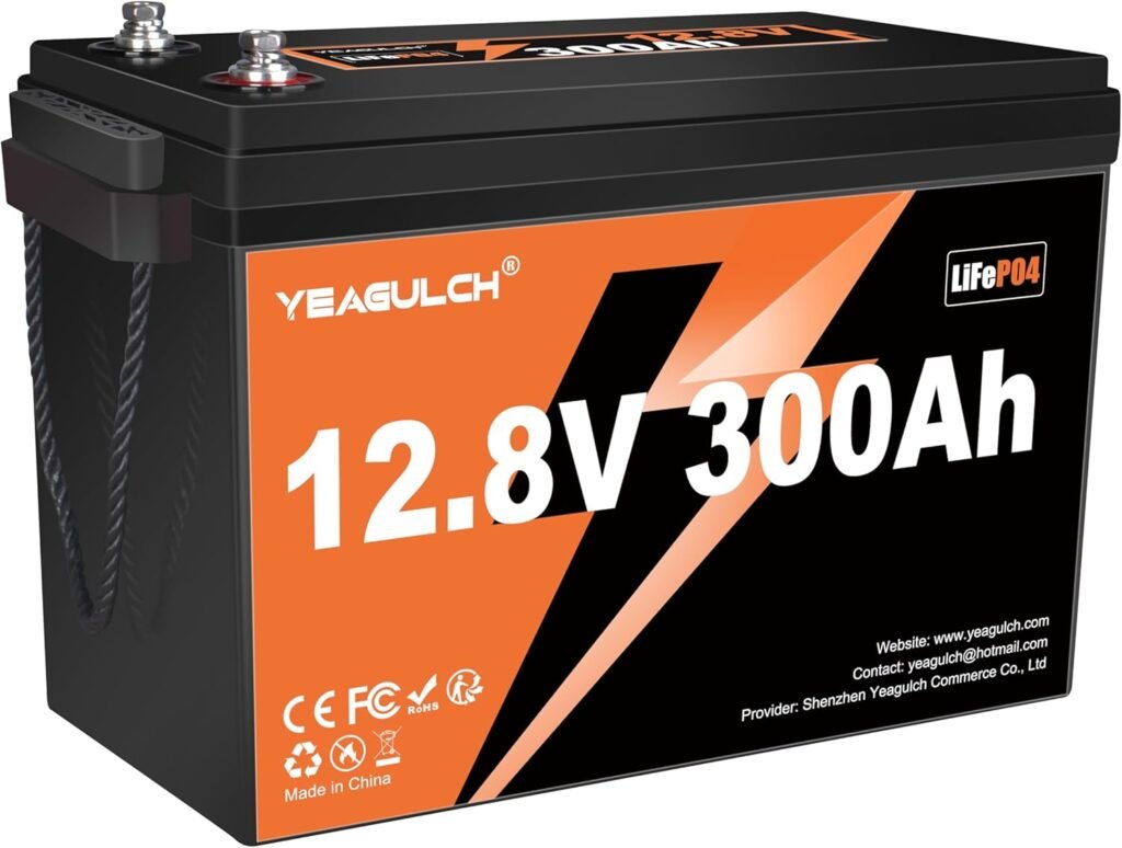 12V 300Ah LiFePO4 Battery 200A BMS 3840Wh Up to 6000+ Deep Cycle Lithium Iron Phosphate Battery Perfect for RV Camping Marine Solar Energy Storage Backup Power