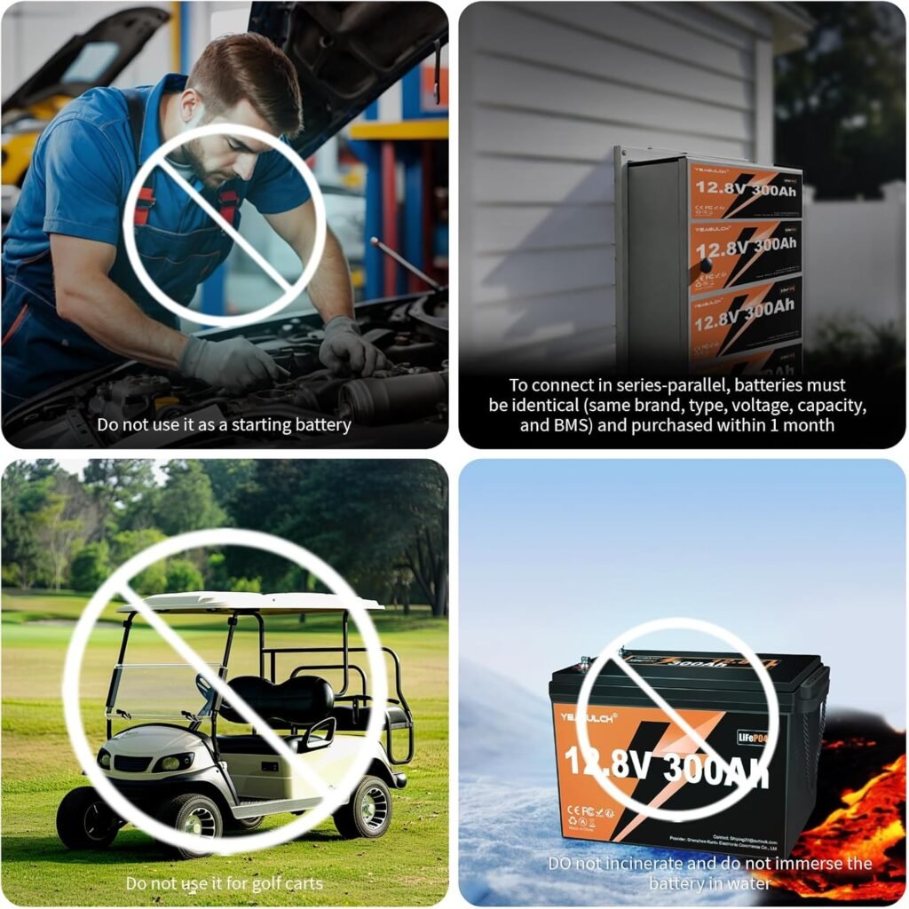 12V 300Ah LiFePO4 Battery 200A BMS 3840Wh Up to 6000+ Deep Cycle Lithium Iron Phosphate Battery Perfect for RV Camping Marine Solar Energy Storage Backup Power