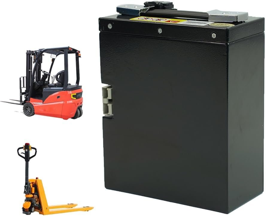 48V 12Ah LiFePO4 Battery Volt 12AH Electric Forklift Lithium Iron Phosphate Battery Replacement for 0-600W Electric Pallet Jack Truck Motor