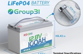 Redodo 12V 100Ah LiFePO4 Battery with Self Heating, Low Temperature Protection Group 31 Lithium Battery, Built in 100A BMS, 4000+ Deep Cycles, Perfect for RVs, Off-Grid in Cold Areas 2 Packs