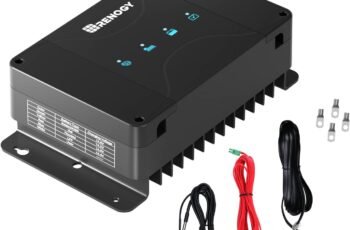 Renogy 12V 50A DC to DC Battery Charger with MPPT, On-Board Battery for Gel, AGM, Flooded and Lithium Batteries, Using Multi-Stage Charging, Solar Panel and Alternator