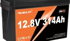 12V 300Ah (314Ah) LiFePO4 Lithium Battery, Built-in 200A BMS with 8000+ Deep Cycles Rechargeable 4019Wh Lithium Battery for RV Solar Marine Solar Panel Camping
