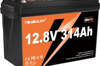 12V 300Ah (314Ah) LiFePO4 Lithium Battery, Built-in 200A BMS with 8000+ Deep Cycles Rechargeable 4019Wh Lithium Battery for RV Solar Marine Solar Panel Camping