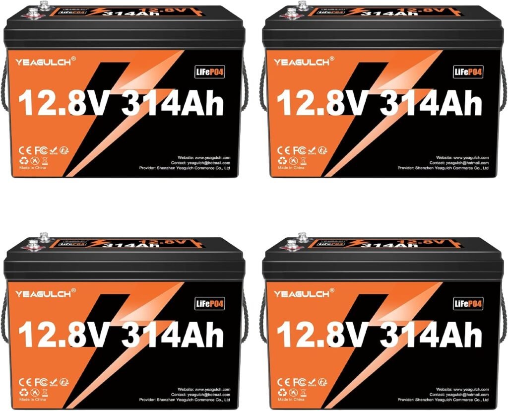 12V 300Ah (314Ah) LiFePO4 Lithium Battery, Built-in 200A BMS with 8000+ Deep Cycles Rechargeable 4019Wh Lithium Battery for RV Solar Marine Solar Panel Camping 12V 300Ah (314Ah) LiFePO4 Lithium Battery, Built-in 200A BMS with 8000+ Deep Cycles Rechargeable 4019Wh Lithium Battery for RV Solar Marine Solar Panel Camping