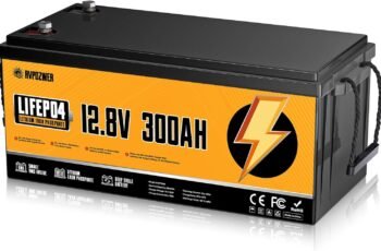 12V 300Ah LiFePO4 Lithium Battery, 200A Built-in BMS, 15000+ Deep Cycles, Lightweight Lithium Iron Phosphate Battery for RV, Marine, Trolling Motor, Solar, Off-Grid, Home Energy