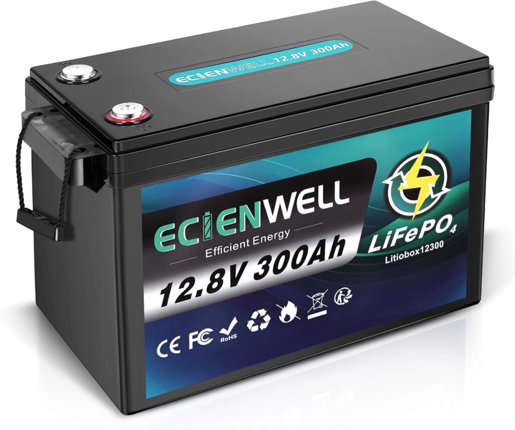 12V 300Ah Lithium LiFePO4 Battery, ECIENWELL 15000+ Deep Cycle Marine Battery with 200A BMS, 3840Wh Lithium Batteries for Golf Cart, Trolling Motor, RV, Truck, Kayak, Camping, Solar Panel, Off-Grid 12V 300Ah Lithium LiFePO4 Battery, ECIENWELL 15000+ Deep Cycle Marine Battery with 200A BMS, 3840Wh Lithium Batteries for Golf Cart, Trolling Motor, RV, Truck, Kayak, Camping, Solar Panel, Off-Grid