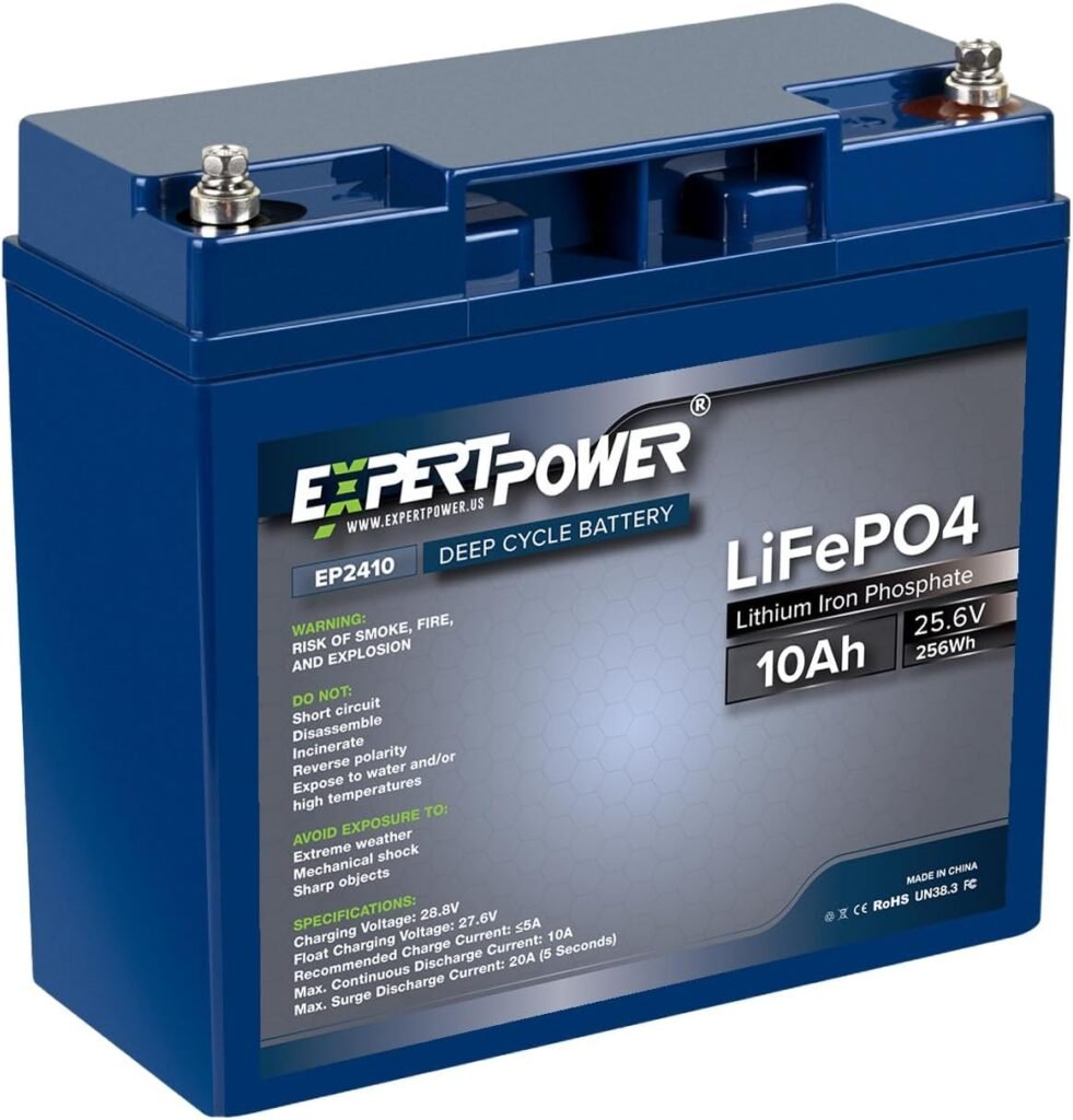 ExpertPower 24V 50Ah Lithium LiFePO4 Deep Cycle Rechargeable Battery | 2500-7000 Life Cycles  10-Year Lifetime | Built-in BMS | Trolling Motors, RV, Solar, Marine, Overland, Off-Grid
