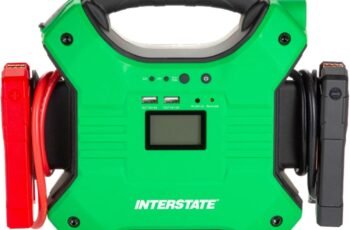 Interstate Batteries 24V, 12V Jump Starter and Charger 1200A, 600A (35,000mAH, 35Ah) Portable LED LiFePo4 Jumpstart Battery Power Pack for Automotives, USB Electronics (JMP3500)