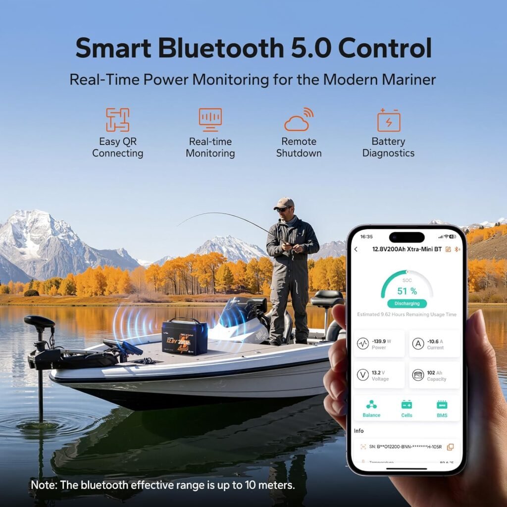 Litime 12V 200Ah Bluetooth Trolling Motors LiFePO4 Battery (Group 31), Volt Mini Lithium Batteries with Low Temp Protection, Up to Deep Cycles, 200A BMS for RV, Marine, Solar, Off-Grid Litime 12V 200Ah Bluetooth Trolling Motors LiFePO4 Battery (Group 31), Volt Mini Lithium Batteries with Low Temp Protection, Up to Deep Cycles, 200A BMS for RV, Marine, Solar, Off-Grid