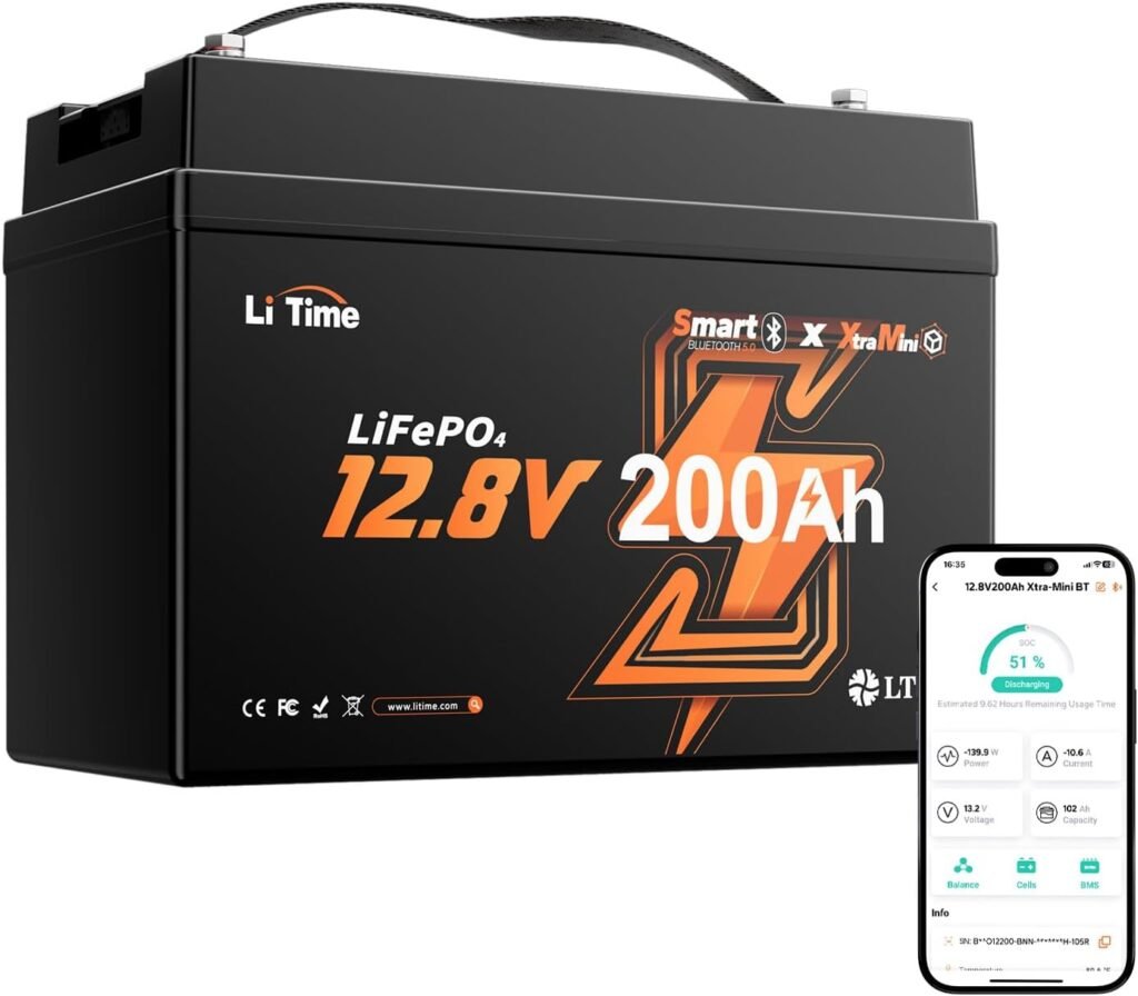 Litime 12V 200Ah Bluetooth Trolling Motors LiFePO4 Battery (Group 31), Volt Mini Lithium Batteries with Low Temp Protection, Up to Deep Cycles, 200A BMS for RV, Marine, Solar, Off-Grid Litime 12V 200Ah Bluetooth Trolling Motors LiFePO4 Battery (Group 31), Volt Mini Lithium Batteries with Low Temp Protection, Up to Deep Cycles, 200A BMS for RV, Marine, Solar, Off-Grid