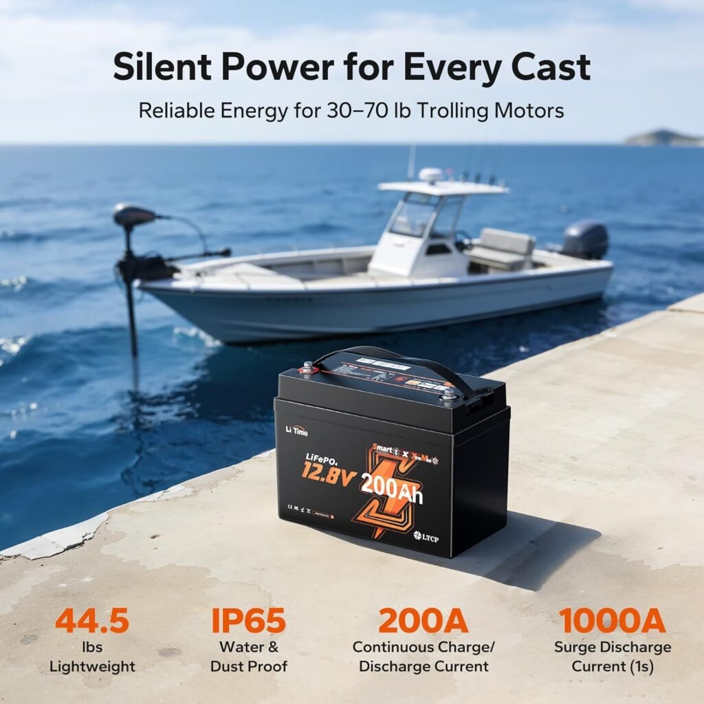 Litime 12V 200Ah Bluetooth Trolling Motors LiFePO4 Battery (Group 31), Volt Mini Lithium Batteries with Low Temp Protection, Up to Deep Cycles, 200A BMS for RV, Marine, Solar, Off-Grid Litime 12V 200Ah Bluetooth Trolling Motors LiFePO4 Battery (Group 31), Volt Mini Lithium Batteries with Low Temp Protection, Up to Deep Cycles, 200A BMS for RV, Marine, Solar, Off-Grid