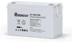 Renogy Deep Cycle AGM Battery 12 Volt 200Ah, 3% Self-Discharge Rate, 2000A Max Discharge Current, Safe Charge Most Home Appliances for RV, Camping, Cabin, Marine and Off-Grid System, Maintenance-Free