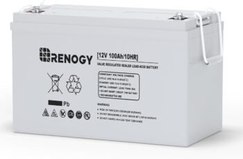 Renogy Deep Cycle AGM Battery 12 Volt 200Ah, 3% Self-Discharge Rate, 2000A Max Discharge Current, Safe Charge Most Home Appliances for RV, Camping, Cabin, Marine and Off-Grid System, Maintenance-Free
