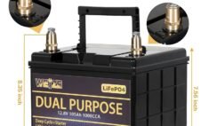 WEIZE 12V 105AH 1000CCA Dual Purpose LiFePO4 Battery, Group 31 Starting Lithium Battery Plus Deep Cycle Performance, Built-in Smart BMS, Perfect for Trolling Motor, Marine, RV
