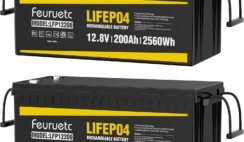 12V 100Ah LiFePO4 Battery – Small RV Battery with 100A BMS, 15000+ Deep Cycles, Solar Energy Storage, Lithium Phosphate Batteries for Home Motor, Travel Trailer, Camping, Off-Grid Power（ 2PC