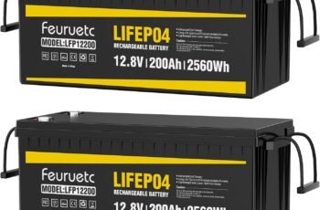 12V 100Ah LiFePO4 Battery – Small RV Battery with 100A BMS, 15000+ Deep Cycles, Solar Energy Storage, Lithium Phosphate Batteries for Home Motor, Travel Trailer, Camping, Off-Grid Power（ 2PC