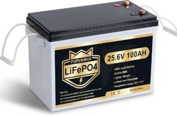12V 200Ah MINI LiFePO4 Lithium Battery, Bluetooth Lithium Battery, 200A BMS, up to 15000 Cycles, Max.2560Wh Energy with Low Temp Cut off, Perfect for RV, Solar, Trolling Motor