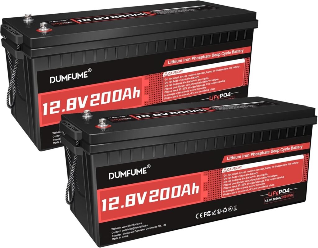 2 Pack 12V 100Ah LiFePO4 Lithium Battery 100A BMS, 6000+ Cycles, 1280Wh Group Rechargeable Battery High Energy Density, Ideal for RVs, and Off-Grid Applications