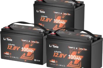 Litime 12V 100Ah Xtra-Mini Bluetooth Trolling Motor LiFePO4 Battery, 12 Volt MINI Small Lithium Batteries, Up to 15000 Deep Cycle, 100A BMS for RV, Camper, Travel Trailers, Boat, Yacht, Kayak