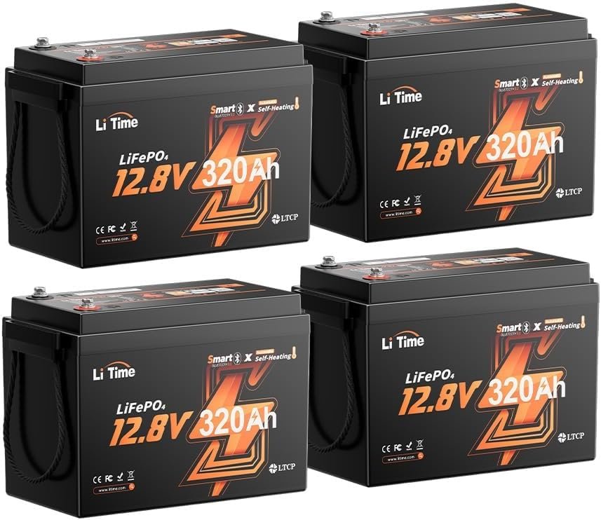 Litime 12V 165Ah LiFePO4 Battery Bluetooth, Group Lithium Battery with 165A BMS, Up to 15000+ Deep Cycles for RV, Travel Trailer, Trolling Motor Litime 12V 165Ah LiFePO4 Battery Bluetooth, Group Lithium Battery with 165A BMS, Up to 15000+ Deep Cycles for RV, Travel Trailer, Trolling Motor
