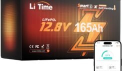 Litime 12V 165Ah LiFePO4 Battery Bluetooth, Group 31 Lithium Battery with 165A BMS, Up to 15000+ Deep Cycles for RV, Travel Trailer, Trolling Motor