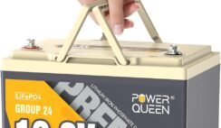Power Queen LiFePO4 Battery 12V 100Ah, Group 31 Lithium Battery, with 1280Wh Energy and BMS Protection, Up to 15000 Deep Cycles for RV Trailer, Camper Van, Solar Off-Grid