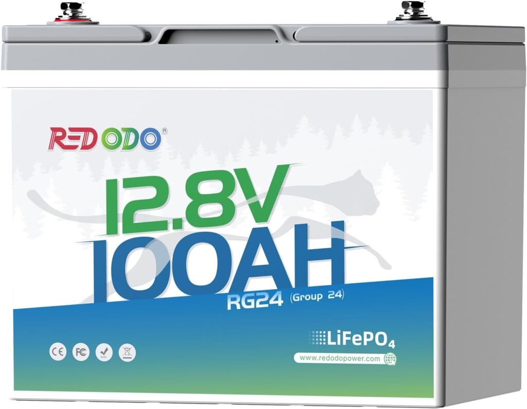 Redodo Pack 12V 100Ah Group LiFePO4 Battery, 1280Wh Deep Cycle with 100A BMS, 4000+ Cycles Lithium Rechargable Battery for All RVs, Van, Camper, Solar Power Storage, Off-Grid Redodo Pack 12V 100Ah Group LiFePO4 Battery, 1280Wh Deep Cycle with 100A BMS, 4000+ Cycles Lithium Rechargable Battery for All RVs, Van, Camper, Solar Power Storage, Off-Grid