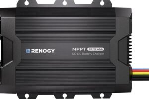 Renogy DC to DC Charger with MPPT 12V 40A Solar Input – 670W Dual Charging Car Battery Chargers for RV Marine Camping Compatible with LiFePO4 Gel Flooded and Sealed Lead Acid Batteries
