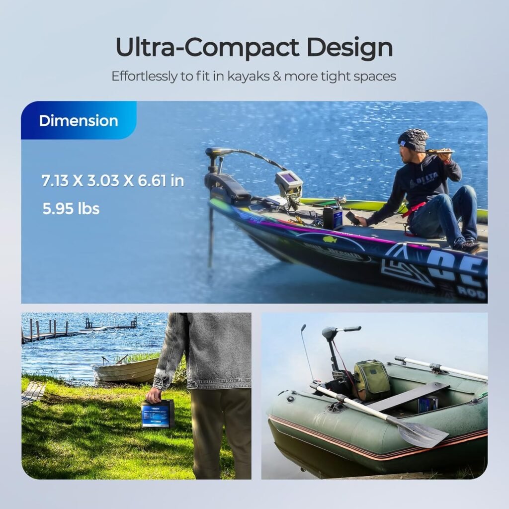RENOGY REGO Lithium Battery 4PCS 12V 20AH Mini Trolling Motor LiFePO4 Battery, 20A BMS, IP65 Waterproof, Deep Cycle Battery for Kayaks, Scooters, Emergency Kits, Size 3.03 x 7.13 x 6.61, 5.9 LBS RENOGY REGO Lithium Battery 4PCS 12V 20AH Mini Trolling Motor LiFePO4 Battery, 20A BMS, IP65 Waterproof, Deep Cycle Battery for Kayaks, Scooters, Emergency Kits, Size 3.03 x 7.13 x 6.61, 5.9 LBS