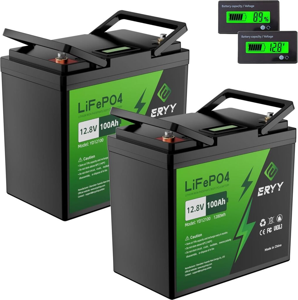 12V 100Ah LiFePO4 Battery Packs, Discharge Low-temp Cut-off (-4°F), 1280Wh Deep Cycle Lithium Battery, 100A BMS, Up to Cycles for Trailer, RV, Marine, Solar, Trolling Motor 12V 100Ah LiFePO4 Battery Packs, Discharge Low-temp Cut-off (-4°F), 1280Wh Deep Cycle Lithium Battery, 100A BMS, Up to Cycles for Trailer, RV, Marine, Solar, Trolling Motor