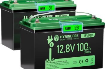 12V 100Ah LiFePO4 Lithium Battery BCI Group 31 Built-in 100A BMS with Low-Temp Cut off Protection, Deep Cycle Battery, Perfect for Trolling Motor, RV, Boat, Marine, 2 Packs