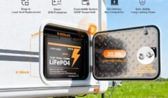 12V 100Ah Mini LiFePO4 Lithium Battery with Bluetooth, Smart BMS, 15000+ Deep Cycles, 20.9 lbs Lightweight, Compact Design for RV, Marine, Solar, Camping, Trolling Motor, Home Backup (M8 Terminals)
