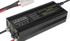 12V LiFePO4 Battery Charger, 14.6V 100A High Current Fast Charging with Anderson Connector, Adjustable 0-15V 0-100A CC/CV Charger for 12.8V Lithium Batteries, RV Marine Solar