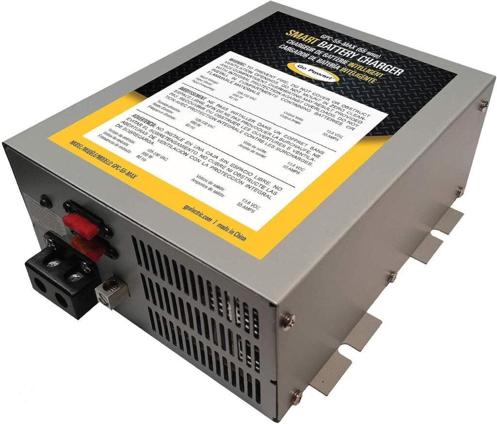 Go Power Smart Battery RV Converter Charger - 3-Stage, Lithium-Compatible Power Converter for RV Batteries - Extends Deep-Cycle Battery Life - High Continuous Output (100 Amp) for 12-Volt Loads Go Power Smart Battery RV Converter Charger - 3-Stage, Lithium-Compatible Power Converter for RV Batteries - Extends Deep-Cycle Battery Life - High Continuous Output (100 Amp) for 12-Volt Loads