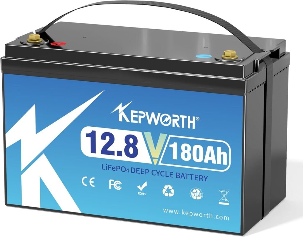 KEPWORTH 12.8V 180Ah LiFePO4 Battery, Rechargeable Lithium Batteries Group 31, UP to 4000+ Deep Cycles, Grade A Lithium Iron Phosphate Battery Cells, for Boat, Rv, Solar, Trolling Motor, Off Grid… KEPWORTH 12.8V 180Ah LiFePO4 Battery, Rechargeable Lithium Batteries Group 31, UP to 4000+ Deep Cycles, Grade A Lithium Iron Phosphate Battery Cells, for Boat, Rv, Solar, Trolling Motor, Off Grid…