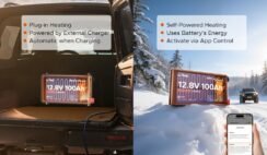 LiTime 12V 100Ah Slim Self-Heating LiFePO4 Battery with Bluetooth, 2.44″ Ultra-Thin Lithium RV Battery, Up to 15,000 Deep Cycles, SPCC Steel Case for Van, Camper, Truck, Marine & Solar Systems.