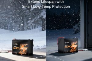 LiTime 12V 100Ah Trolling Motors Lithium Battery, Group 24 Bluetooth LiFePO4 Battery
