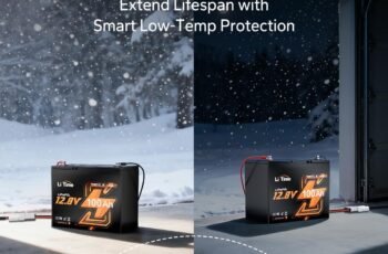 LiTime 12V 100Ah Trolling Motors Lithium Battery, Group 24 Bluetooth LiFePO4 Battery