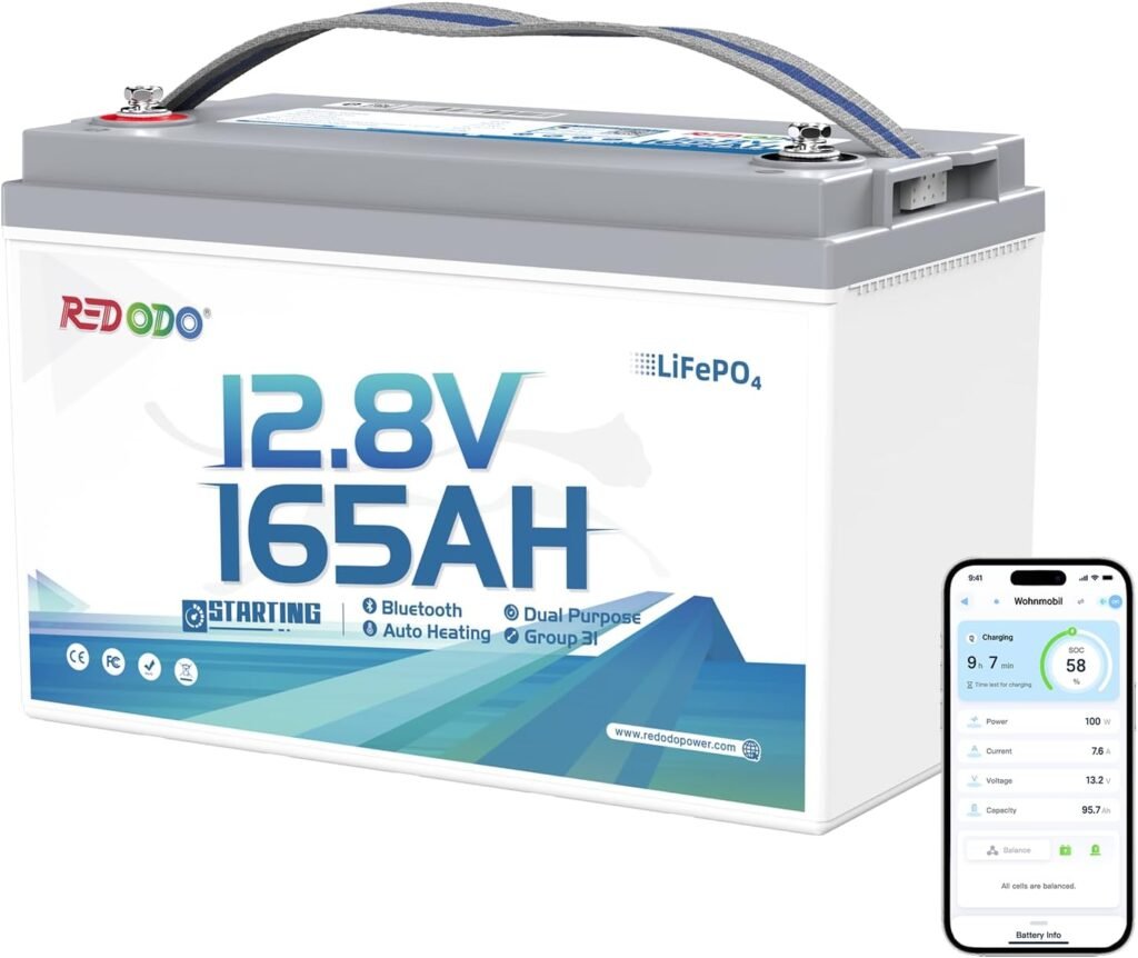 Redodo Pack 12V 410Ah Deep Cycle LiFePO4 Battery, for RV Solar Marine | Group 8D, 250A BMS, Up to Cycles, IP65 Waterproof, Max. 4P4S, 20Wh, for Off Grid, UPS, Years Warranty Redodo Pack 12V 410Ah Deep Cycle LiFePO4 Battery, for RV Solar Marine | Group 8D, 250A BMS, Up to Cycles, IP65 Waterproof, Max. 4P4S, 20Wh, for Off Grid, UPS, Years Warranty