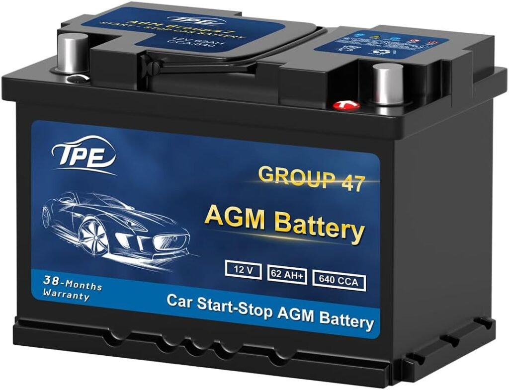 TPE Car Start Stop System BCI Group26 LiFePO4 Lithium-ion Battery 12.8V 600A Lightweight High Performance Battery Level Display Left Negative Right Positive