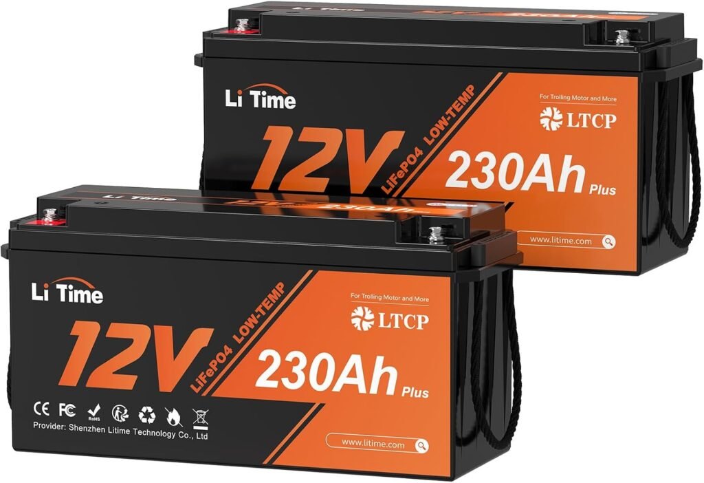 Litime Packs 12V 230Ah Deep Cycle LiFePO4 Battery for RV, Travel Trailer Litime Packs 12V 230Ah Deep Cycle LiFePO4 Battery for RV, Travel Trailer