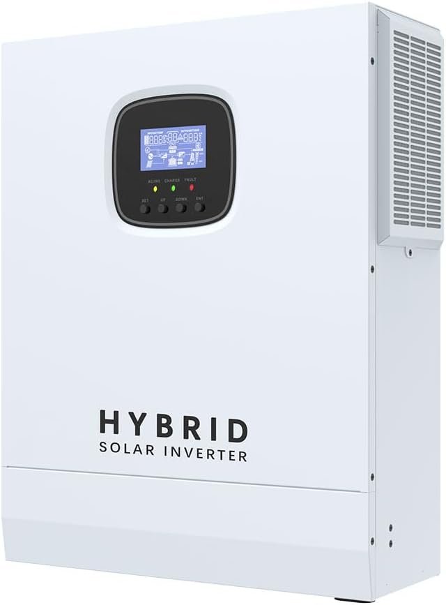 YH 4000W Hybrid Solar Inverter DC24V 120VAC Pure Sine Wave Output Battery-Free Starting, Built-in 140A MPPT Charger, 6.25 Touch LCD, UPS/Line/Battery Mode, for Off-Grid Home/RV/Energy Storage System YH 4000W Hybrid Solar Inverter DC24V 120VAC Pure Sine Wave Output Battery-Free Starting, Built-in 140A MPPT Charger, 6.25 Touch LCD, UPS/Line/Battery Mode, for Off-Grid Home/RV/Energy Storage System