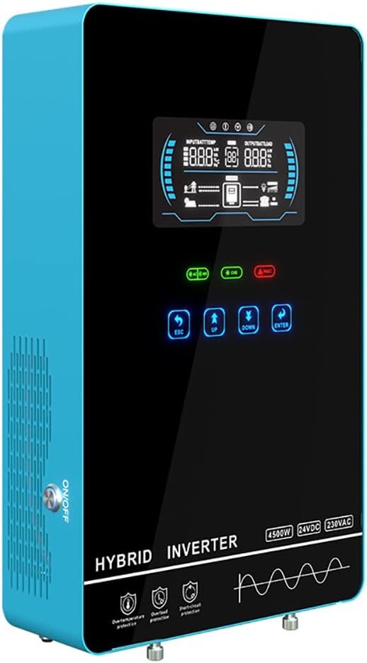 YH 4000W Hybrid Solar Inverter DC24V 120VAC Pure Sine Wave Output Battery-Free Starting, Built-in 140A MPPT Charger, 6.25 Touch LCD, UPS/Line/Battery Mode, for Off-Grid Home/RV/Energy Storage System YH 4000W Hybrid Solar Inverter DC24V 120VAC Pure Sine Wave Output Battery-Free Starting, Built-in 140A MPPT Charger, 6.25 Touch LCD, UPS/Line/Battery Mode, for Off-Grid Home/RV/Energy Storage System